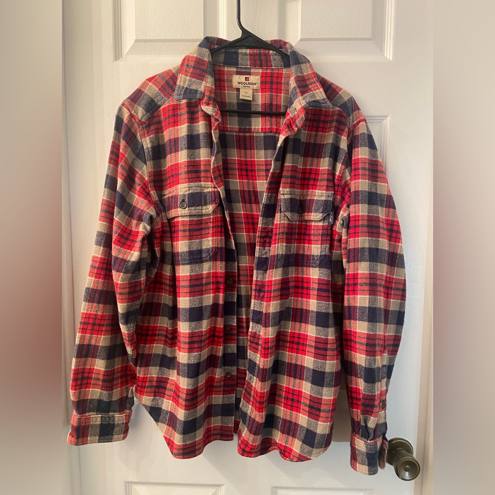 Heavy Duty Men’s Red Blue and Gray Flannel